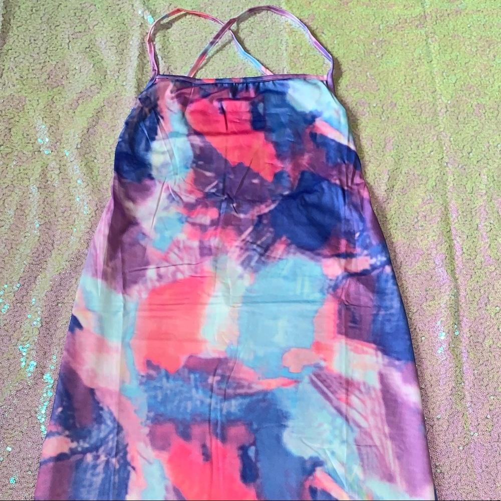 Purple Multi Midi Dress